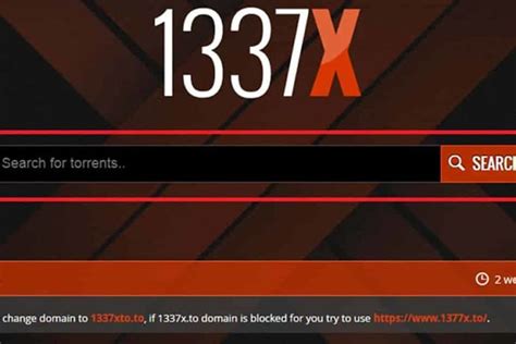 1337x网站界面示例